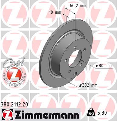 Brzdový kotúč OTTO ZIMMERMANN GMBH