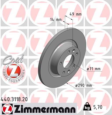 Brzdový kotúč OTTO ZIMMERMANN GMBH