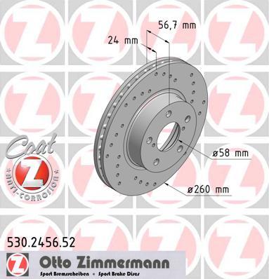 Brzdový kotúč OTTO ZIMMERMANN GMBH