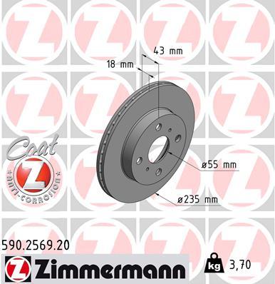 Brzdový kotúč OTTO ZIMMERMANN GMBH