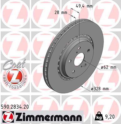 Brzdový kotúč OTTO ZIMMERMANN GMBH