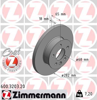 Brzdový kotúč OTTO ZIMMERMANN GMBH