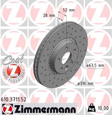 Brzdový kotúč OTTO ZIMMERMANN GMBH