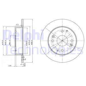 Brzdový kotúč Delphi Technologies Aftermarket