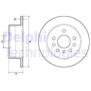 Brzdový kotúč Delphi Technologies Aftermarket
