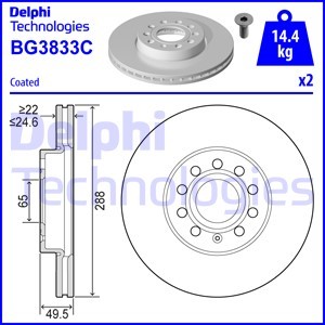 Brzdový kotúč Delphi Technologies Aftermarket