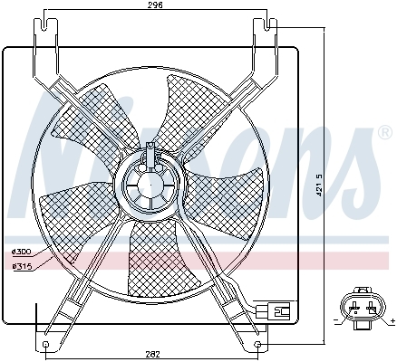 Ventilátor chladenia motora Nissens