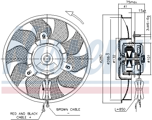 Ventilátor chladenia motora Nissens