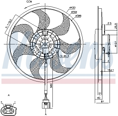 Ventilátor chladenia motora Nissens