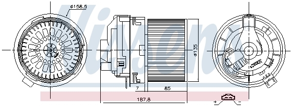 Vnútorný ventilátor Nissens