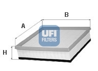 Vzduchový filter UFI FILTERS spa
