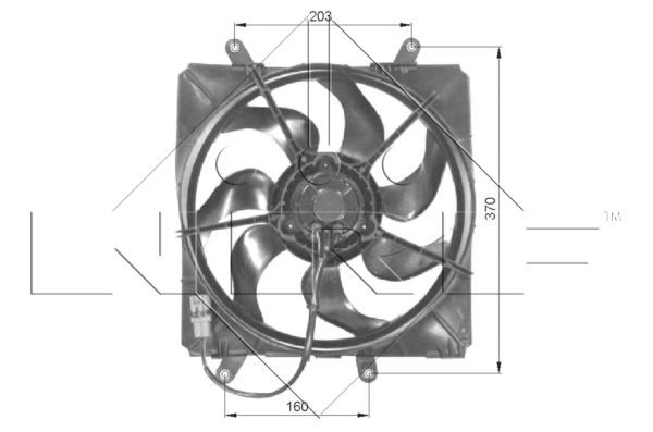 Ventilátor chladenia motora NRF B.V.