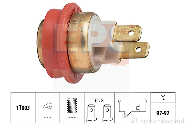 Teplotný spínač ventilátora chladenia EPS