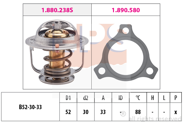 Termostat chladenia EPS